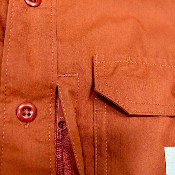 CARHARTT RELAXED FIT POLY/COTTON WORKSHIRT ORANGE Sz LARGE, L - Picture 3 of 6